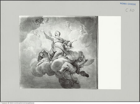 Vorderseite von Bibliotheca Hertziana [https://www.deutsche-digitale-bibliothek.de/content/lizenzen/rv-fz/] Mariae Himmelfahrt - Ausschnitt, bh608619_recto. Foto.