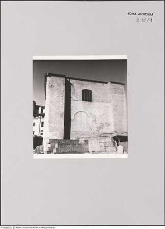 Vorderseite von Bibliotheca Hertziana [https://www.deutsche-digitale-bibliothek.de/content/lizenzen/rv-fz/] Curia Iulia - Ansicht von Südosten, bh610067_recto. Foto: Zander, Giuseppe?.