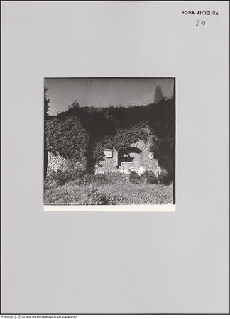 Vorderseite von Bibliotheca Hertziana [https://www.deutsche-digitale-bibliothek.de/content/lizenzen/rv-fz/] Forum Romanum - Ziegelmauerwerk mit Tür, genaue Stelle unbekannt, bh610095_recto. Foto: Zander, Giuseppe?.