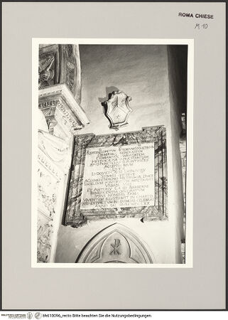 Vorderseite von Sopr BAS ROMA [https://www.deutsche-digitale-bibliothek.de/content/lizenzen/rv-ez/] Epitaph für Vittori Loreto - Gesamtansicht, bh610096_recto. Foto.