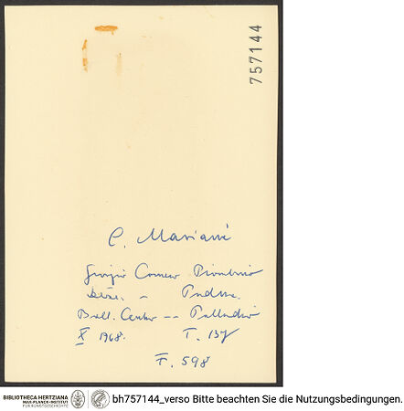 Rückseite von bh757144_recto