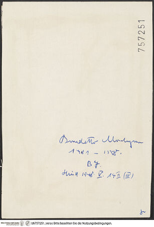 Rückseite von bh757251_recto