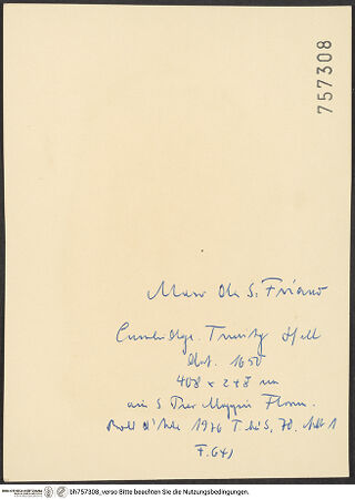 Rückseite von bh757308_recto