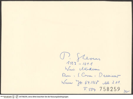 Rückseite von bh758259_recto