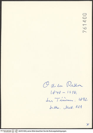 Rückseite von bh761400_recto