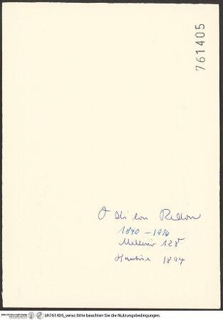 Rückseite von bh761405_recto