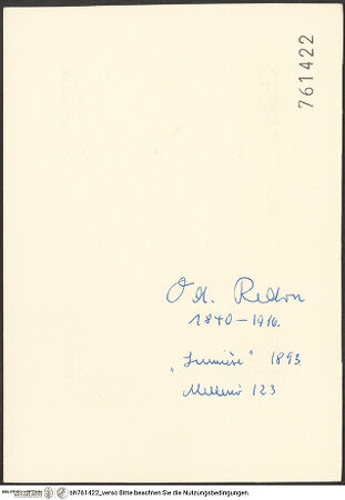 Rückseite von bh761422_recto