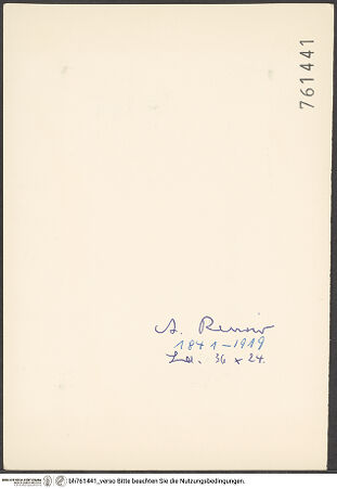 Rückseite von bh761441_recto