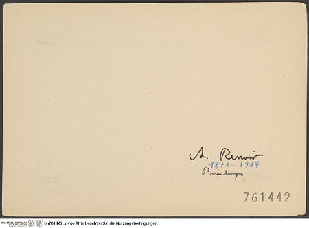 Rückseite von bh761442_recto