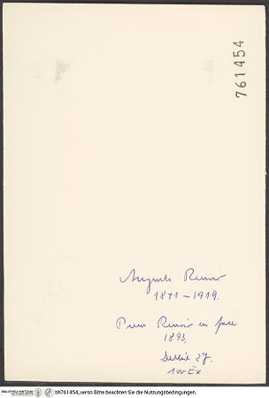 Rückseite von bh761454_recto