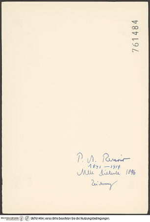 Rückseite von bh761484_recto