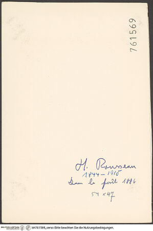 Rückseite von bh761569_recto