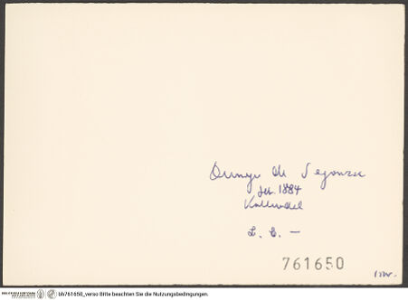 Rückseite von bh761650_recto