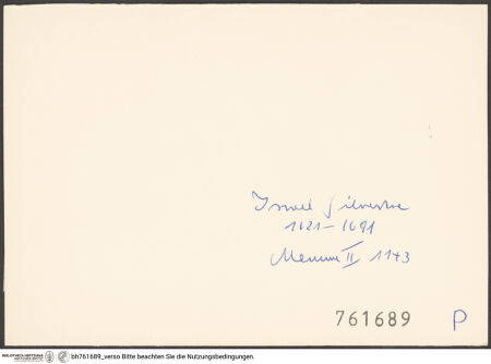 Rückseite von bh761689_recto