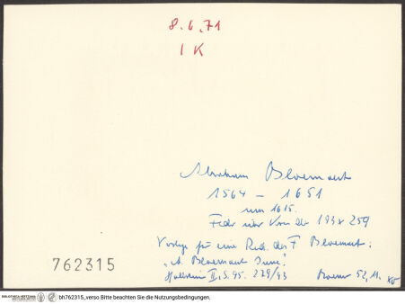 Rückseite von bh762315_recto