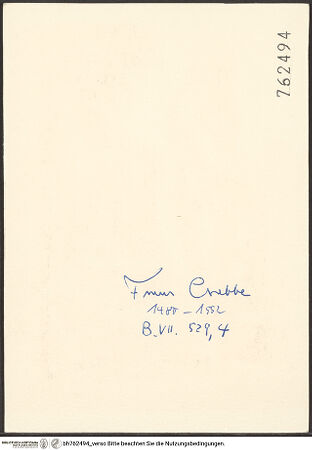 Rückseite von bh762494_recto