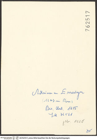 Rückseite von bh762517_recto