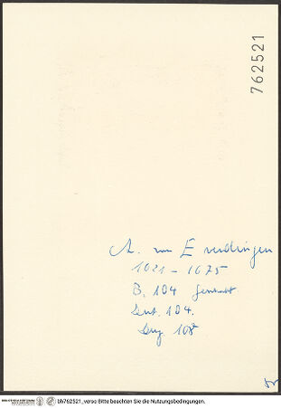 Rückseite von bh762521_recto