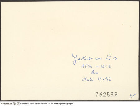 Rückseite von bh762539_recto