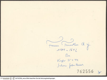 Rückseite von bh762556_recto