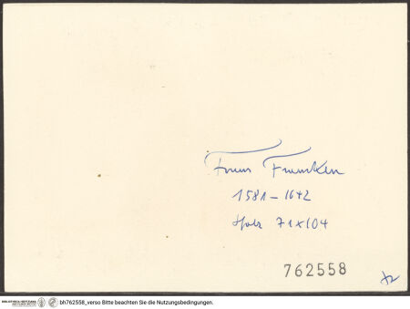 Rückseite von bh762558_recto