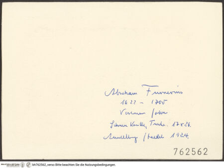 Rückseite von bh762562_recto