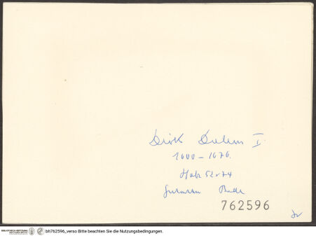 Rückseite von bh762596_recto