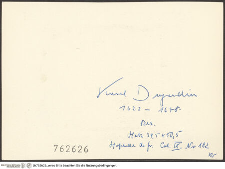 Rückseite von bh762626_recto