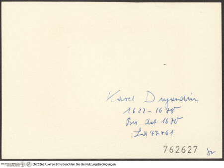 Rückseite von bh762627_recto