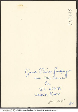 Rückseite von bh762649_recto