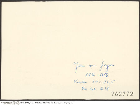 Rückseite von bh762772_recto