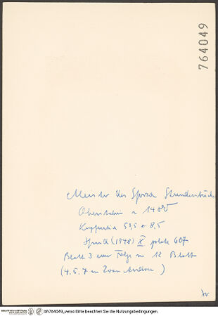 Rückseite von bh764049_recto