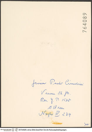 Rückseite von bh764089_recto