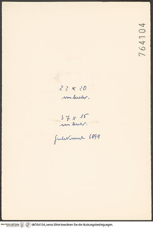 Rückseite von bh764104_recto