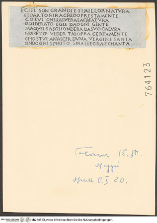 Rückseite von bh764123_recto