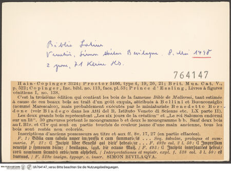 Rückseite von bh764147_recto