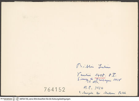 Rückseite von bh764152_recto