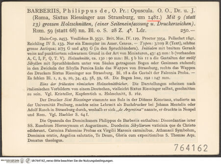 Rückseite von bh764162_recto