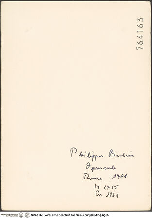 Rückseite von bh764163_recto