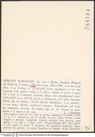 Rückseite von bh764164_recto