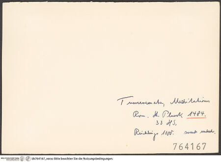 Rückseite von bh764167_recto
