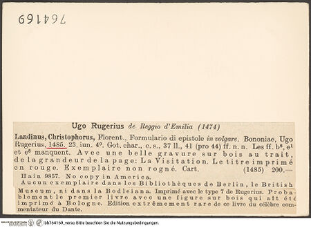 Rückseite von bh764169_recto