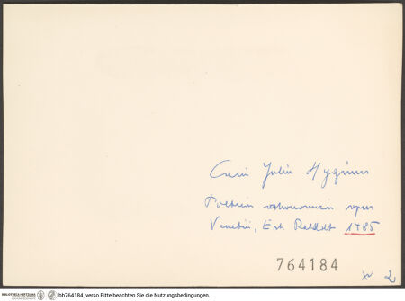 Rückseite von bh764184_recto