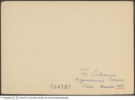 Rückseite von bh764187_recto