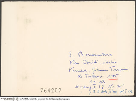 Rückseite von bh764202_recto