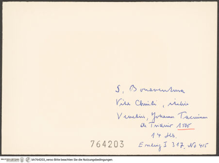 Rückseite von bh764203_recto