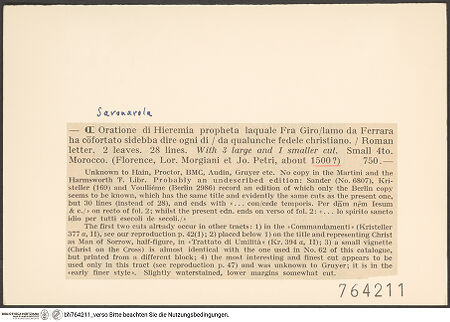 Rückseite von bh764211_recto