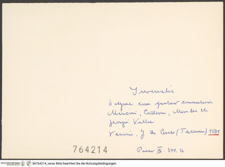 Rückseite von bh764214_recto