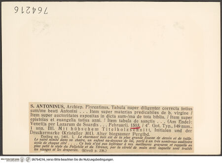 Rückseite von bh764216_recto