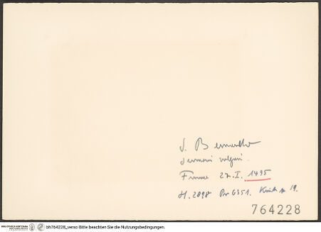 Rückseite von bh764228_recto